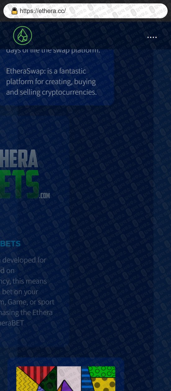 이 사진은 담덕법률사무소에서 캡쳐해둔 패시브(ETHERA) 웹사이트 캡쳐 사진이며 URL은 ethera.cc 입니다.