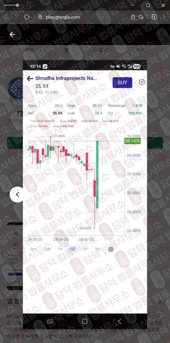 이 사진은 담덕법률사무소에서 캡쳐해둔 사칭(IIF Capital) 웹사이트 캡쳐 사진이며 URL은 google.com 입니다.