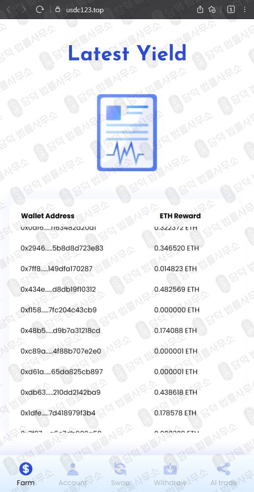 이 사진은 담덕법률사무소에서 캡쳐해둔 세이프(Liquidity Farm) 관련 자료 사진입니다.