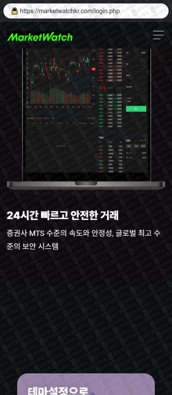 이 사진은 담덕법률사무소에서 캡쳐해둔 마켓와치(MarketWatch) 웹사이트 캡쳐 사진이며 URL은 marketwatchkr.com 입니다.