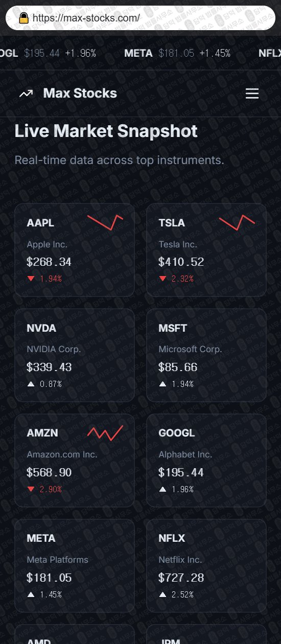이 사진은 담덕법률사무소에서 캡쳐해둔 맥스스톡(Max Stocks) 웹사이트 캡쳐 사진이며 URL은 max-stocks.com 입니다.
