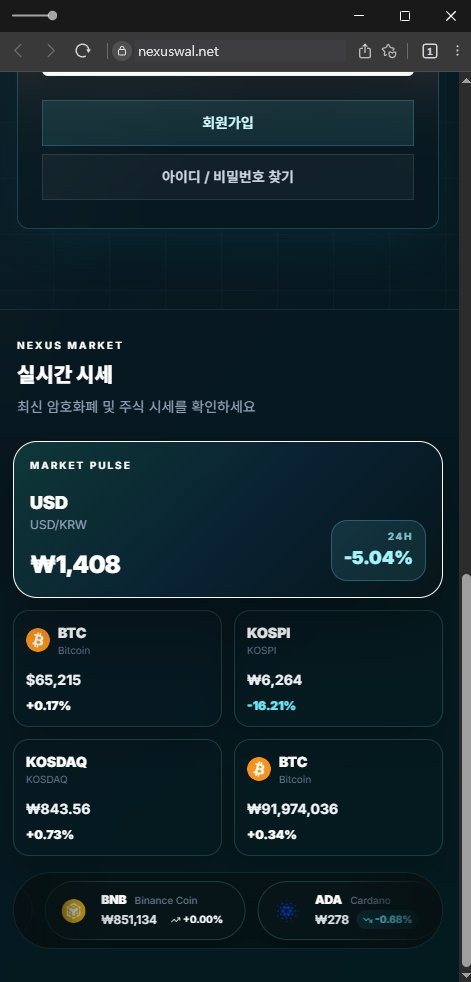 이 사진은 담덕법률사무소에서 캡쳐해둔 사칭(Nexus Wallet) 웹사이트 캡쳐 사진이며 URL은 nexuswal.net 입니다.