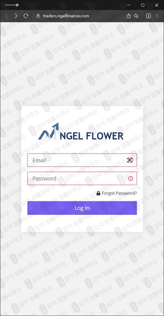 이 사진은 담덕법률사무소에서 캡쳐해둔 엔젤(NGEL FINANCE) 웹사이트 캡쳐 사진이며 URL은 ngelfinance.com 입니다.