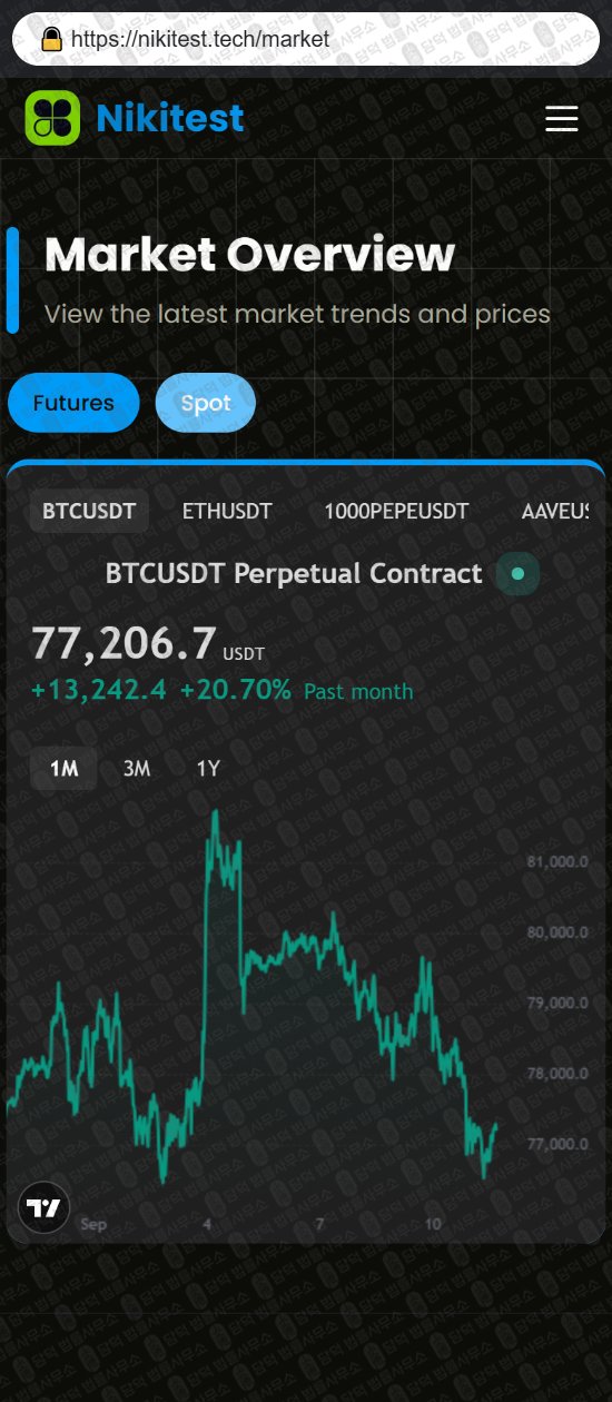 이 사진은 담덕법률사무소에서 캡쳐해둔 사칭(Nikitest) 웹사이트 캡쳐 사진이며 URL은 nikitest.tech 입니다.