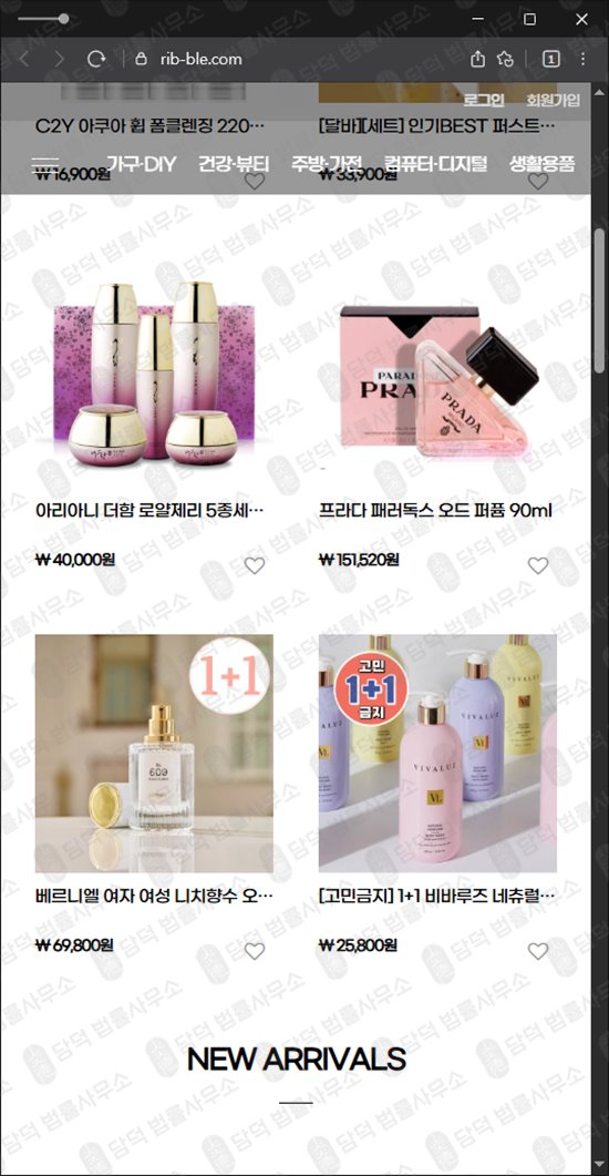 이 사진은 담덕법률사무소에서 캡쳐해둔 리블(Ribble) 웹사이트 캡쳐 사진이며 URL은 rib-ble.com 입니다.