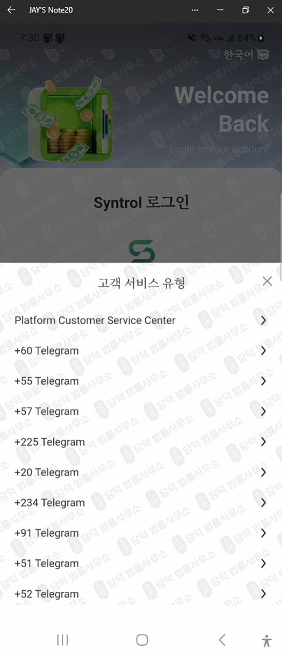 이 사진은 담덕법률사무소에서 캡쳐해둔 싱트롤(Syntrol) 웹사이트 캡쳐 사진이며 URL은 google.com 입니다.