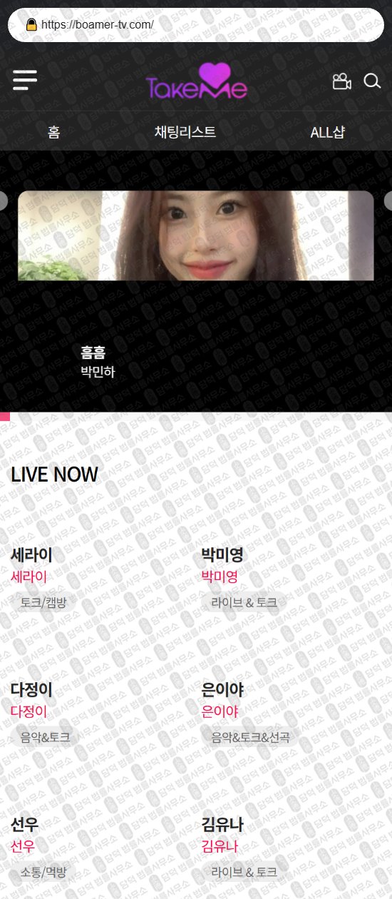 이 사진은 담덕법률사무소에서 캡쳐해둔 바이빅스(VIBIX) 웹사이트 캡쳐 사진이며 URL은 takemetv.com 입니다.
