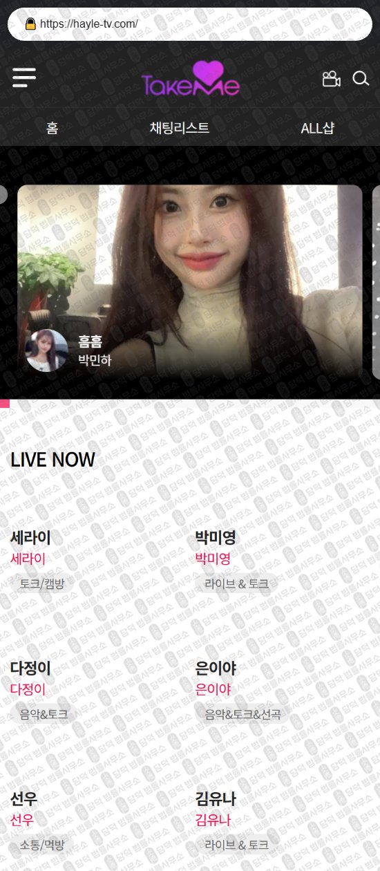 이 사진은 담덕법률사무소에서 캡쳐해둔 바이빅스(VIBIX) 웹사이트 캡쳐 사진이며 URL은 takemetv.com 입니다.